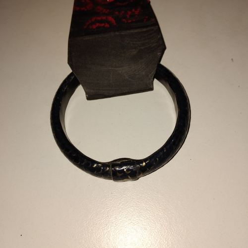 black snakeskin bangle