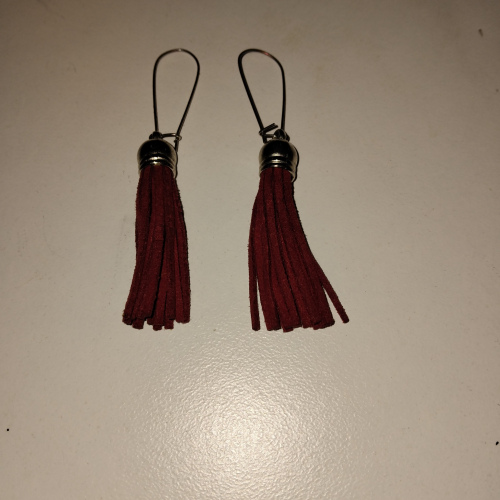 brown tassle earrings
