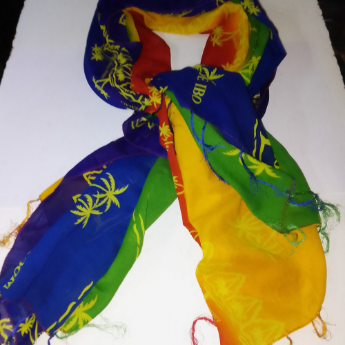 multicoloured cotton scarf