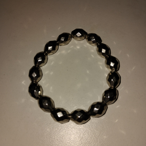 silver beaded bracelet