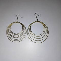 gold multi circular hoop earrings